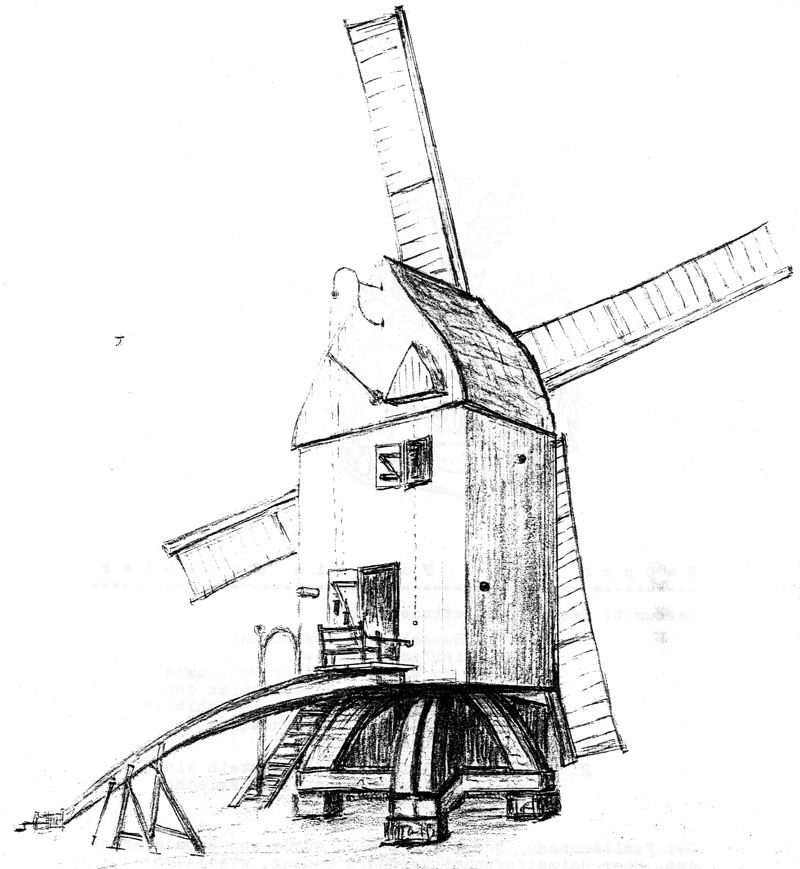 Ansicht der Bockwindmühle